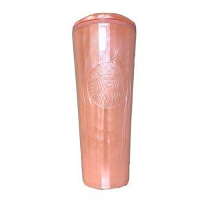 Starbucks Summer 21 Pink Kaleidoscope Dimond Dome Blush Pink Cold Tumbler AS IS
